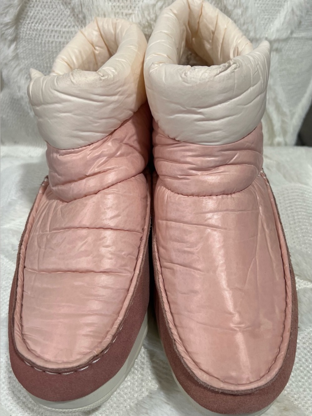 Sperry Womens Size 9 Moc Sider Nylon Pink Booties Shoes EUC